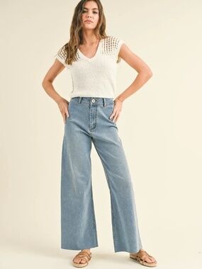 Wide Leg Denim Pants